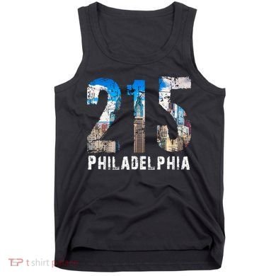 Philadelphia 215 Philly 215 Skyline Area Code Tank Top