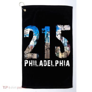 Philadelphia 215 Philly 215 Skyline Area Code Golf Towel