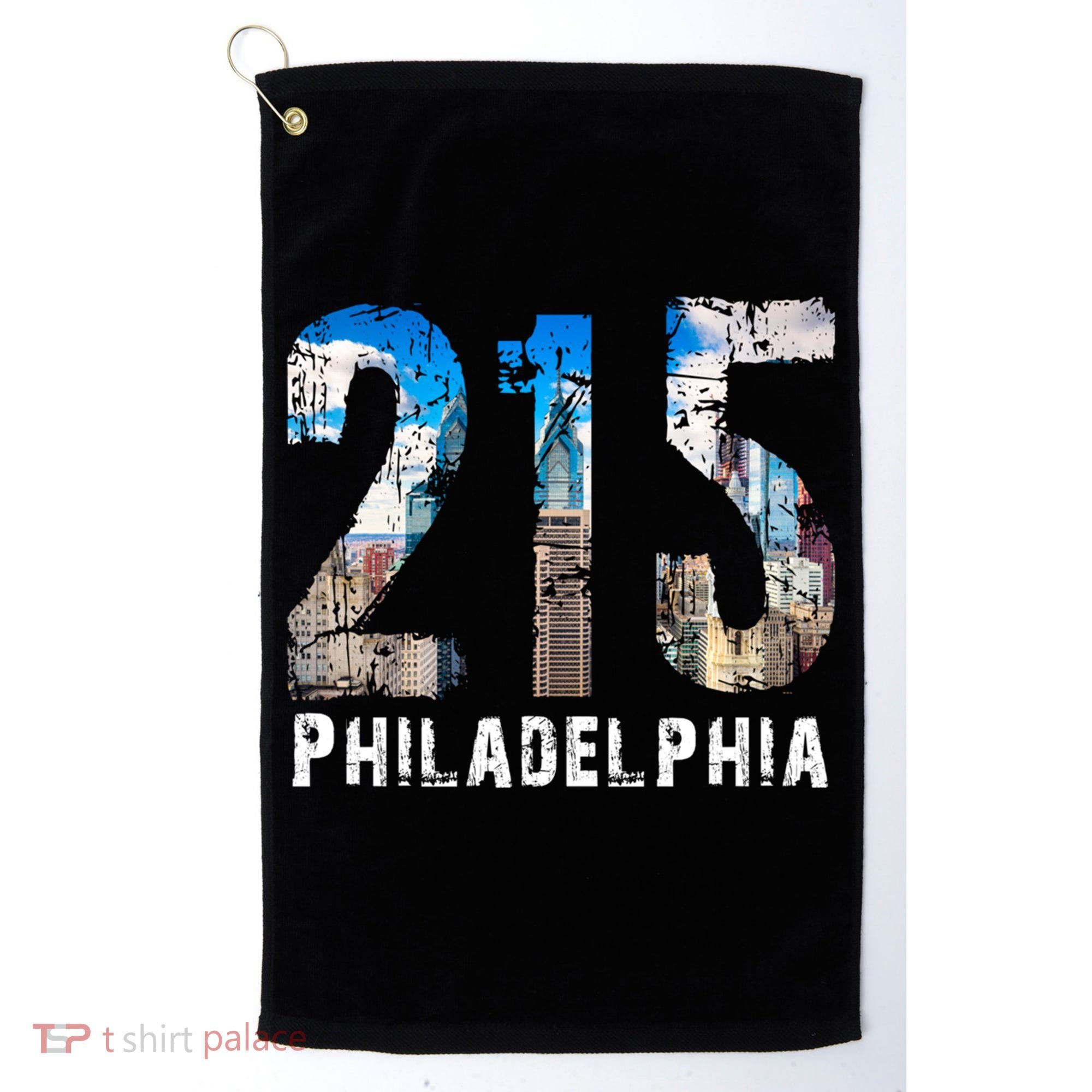 Philadelphia 215 Philly 215 Skyline Area Code Golf Towel