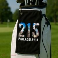 Philadelphia 215 Philly 215 Skyline Area Code Golf Towel thumb 2