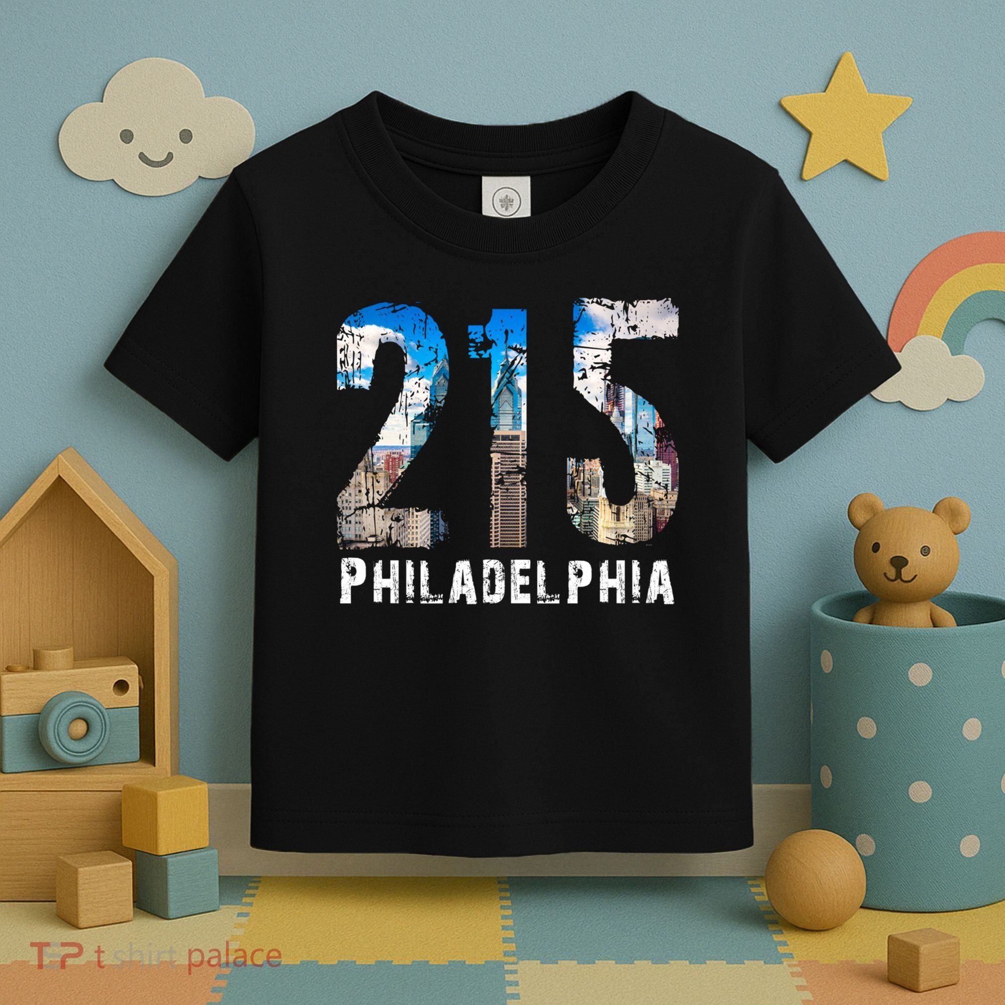 Philadelphia 215 Philly 215 Skyline Area Code Toddler T-Shirt