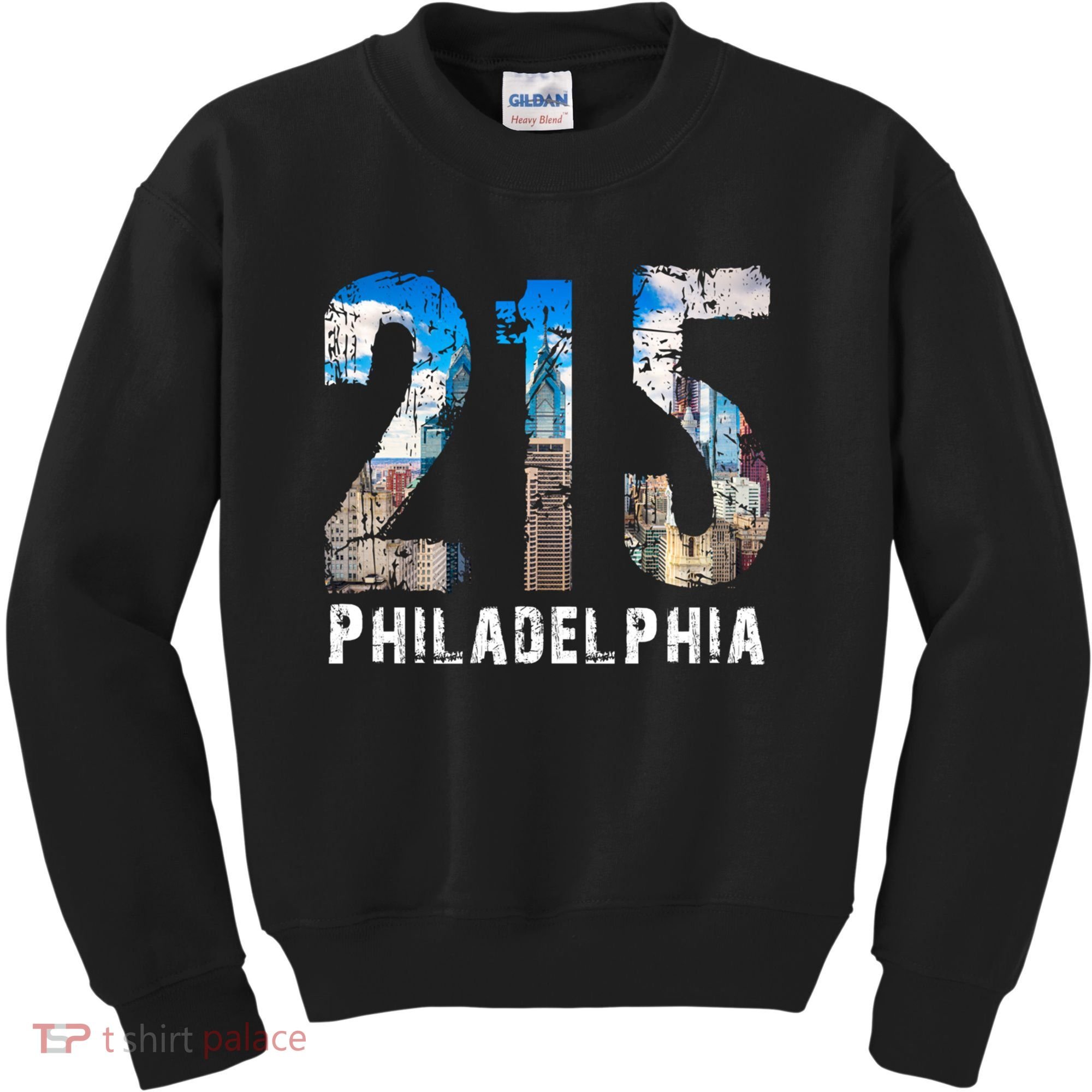 Philadelphia 215 Philly 215 Skyline Area Code Kids Sweatshirt