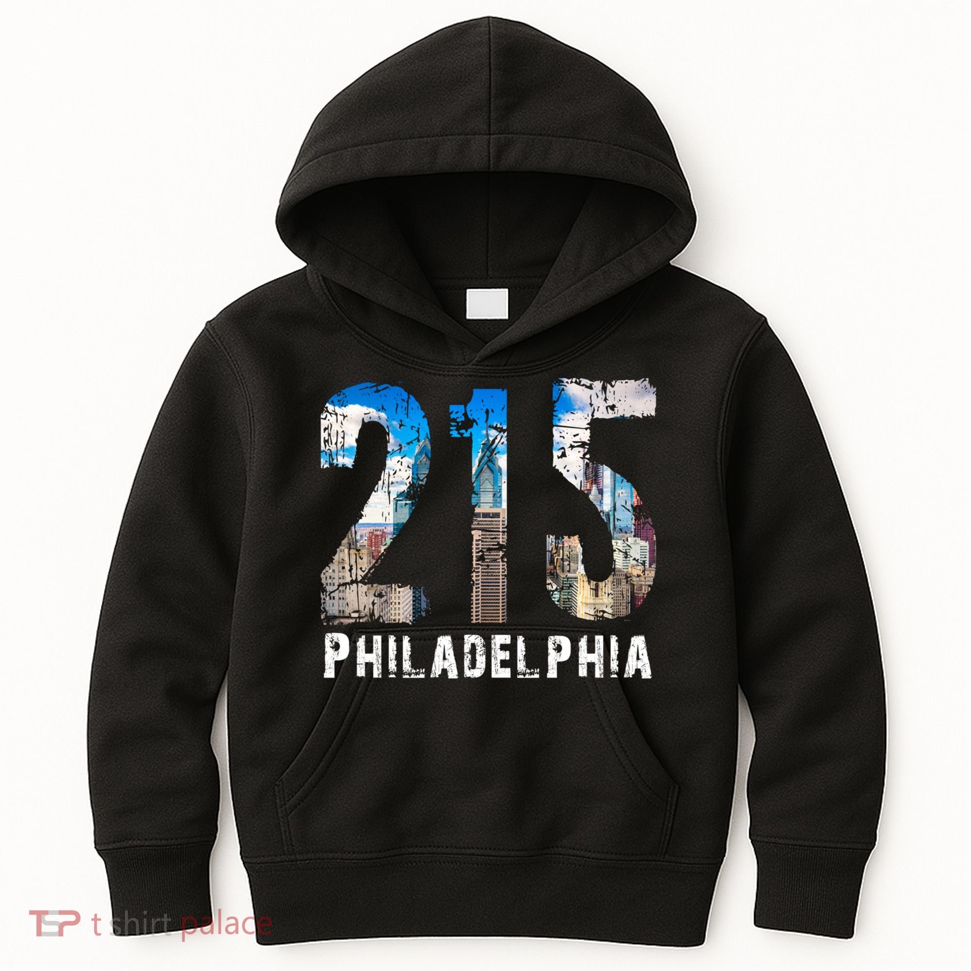 Philadelphia 215 Philly 215 Skyline Area Code Kids Hoodie