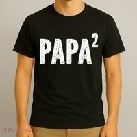 Papa 2 Papa Squared For Grandpa From Granddaughter Grandson T-Shirt thumb 3