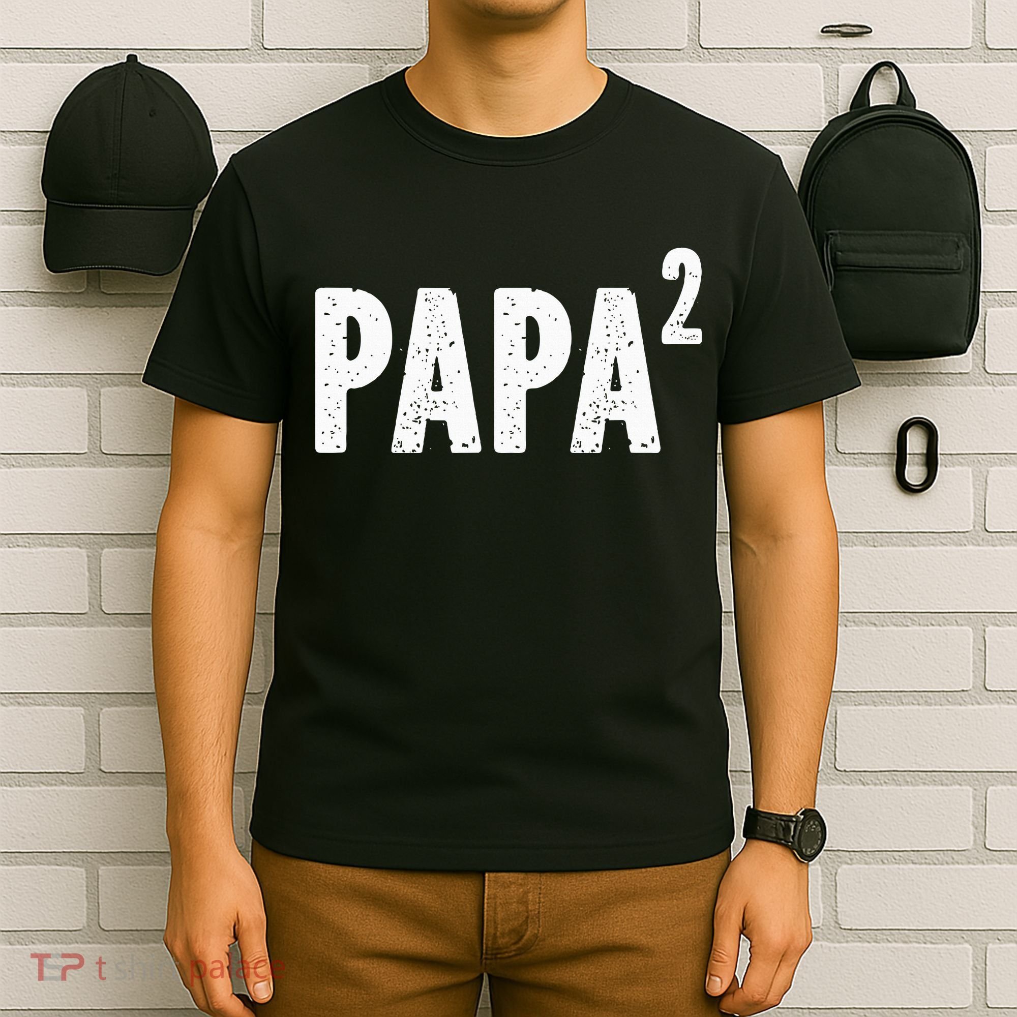 Papa 2 Papa Squared For Grandpa From Granddaughter Grandson T-Shirt