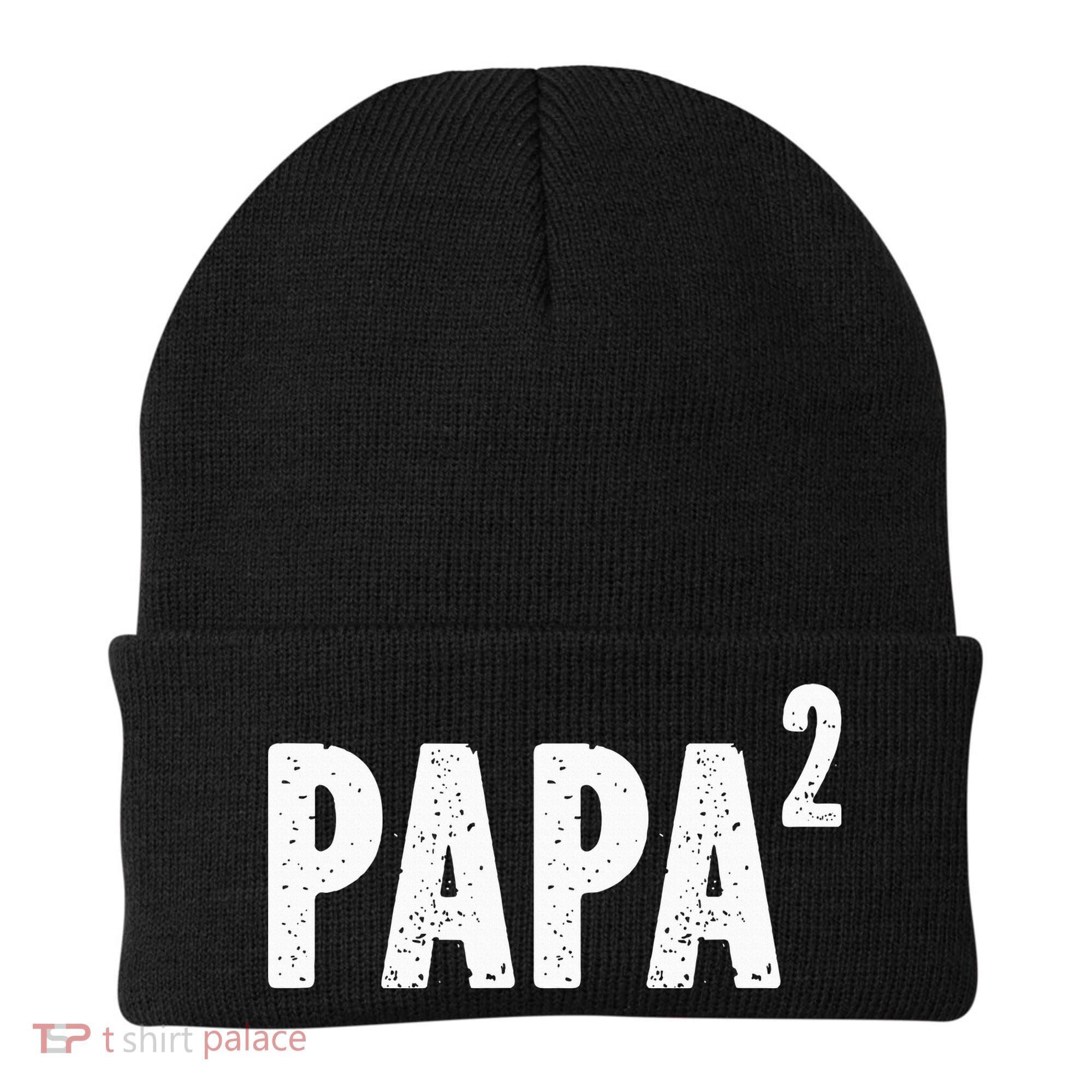 Papa 2 Papa Squared For Grandpa From Granddaughter Grandson Beanie