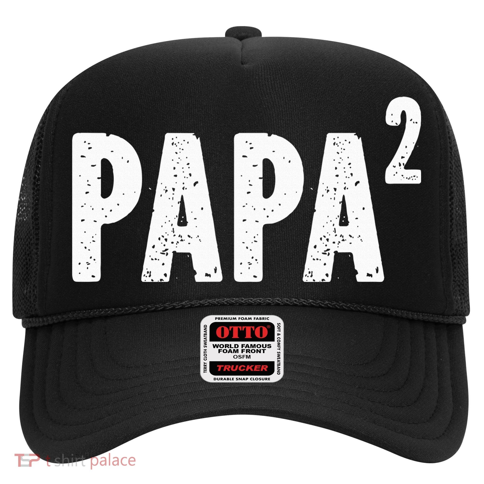 Papa 2 Papa Squared For Grandpa From Granddaughter Grandson Hat