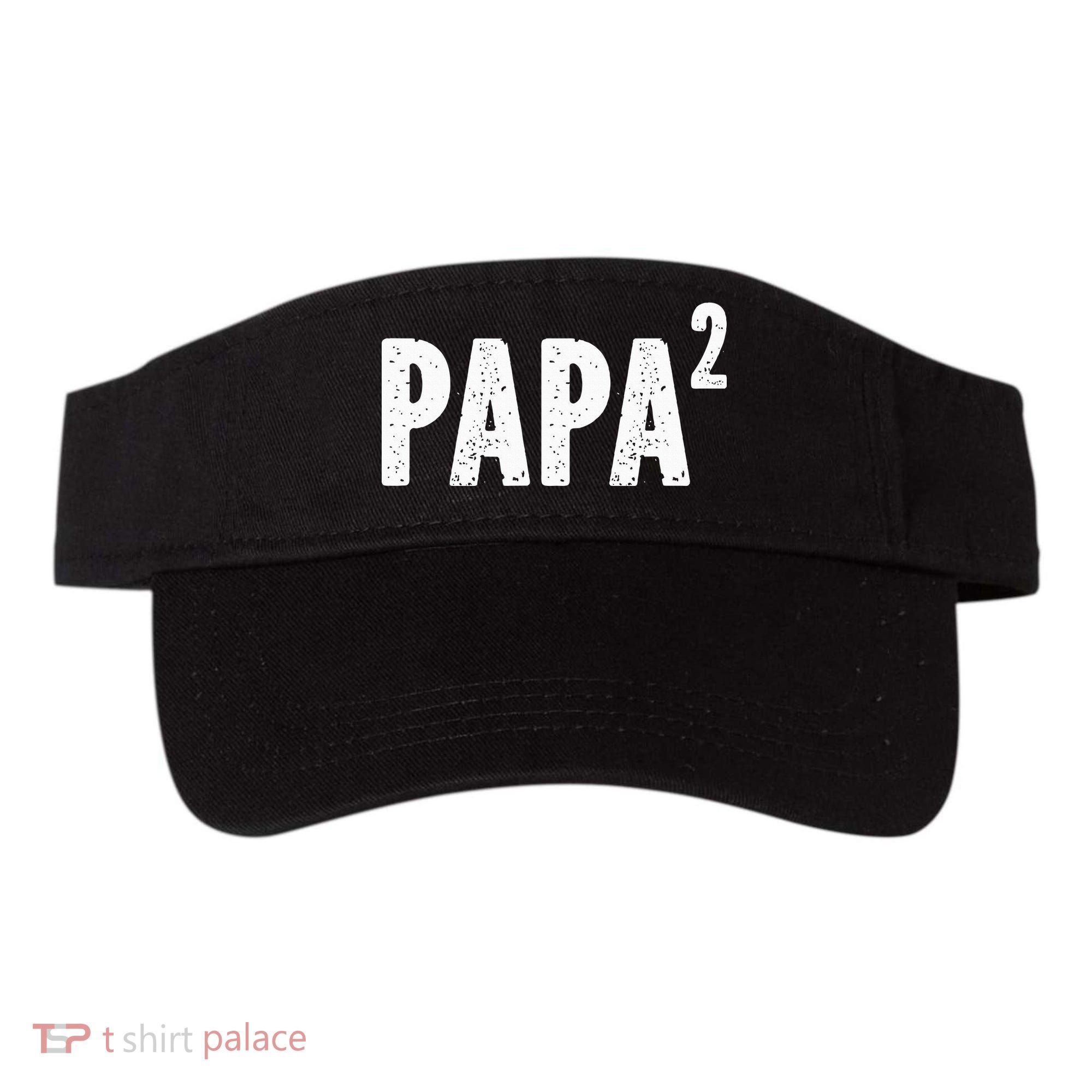 Papa 2 Papa Squared For Grandpa From Granddaughter Grandson Visor