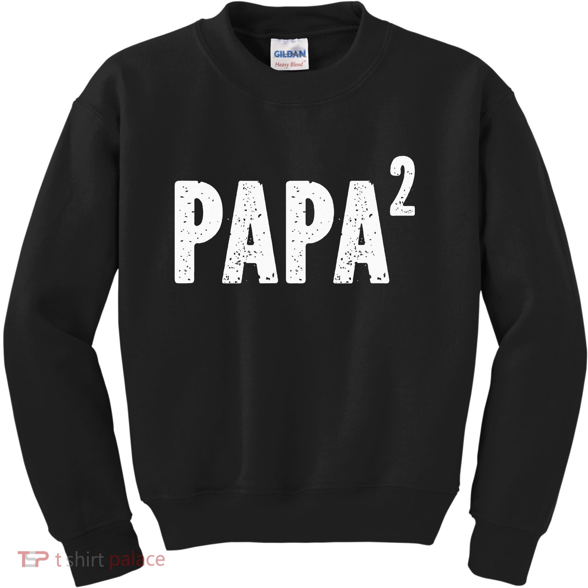 Papa 2 Papa Squared For Grandpa From Granddaughter Grandson Kids Sweatshirt