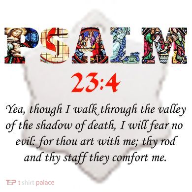 PSALM 23:4 Christin Bible Quote Ceramic Ornament
