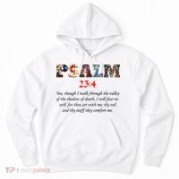 PSALM 23:4 Christin Bible Quote Hoodie thumb 0