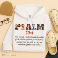 PSALM 23:4 Christin Bible Quote Hoodie thumb 4