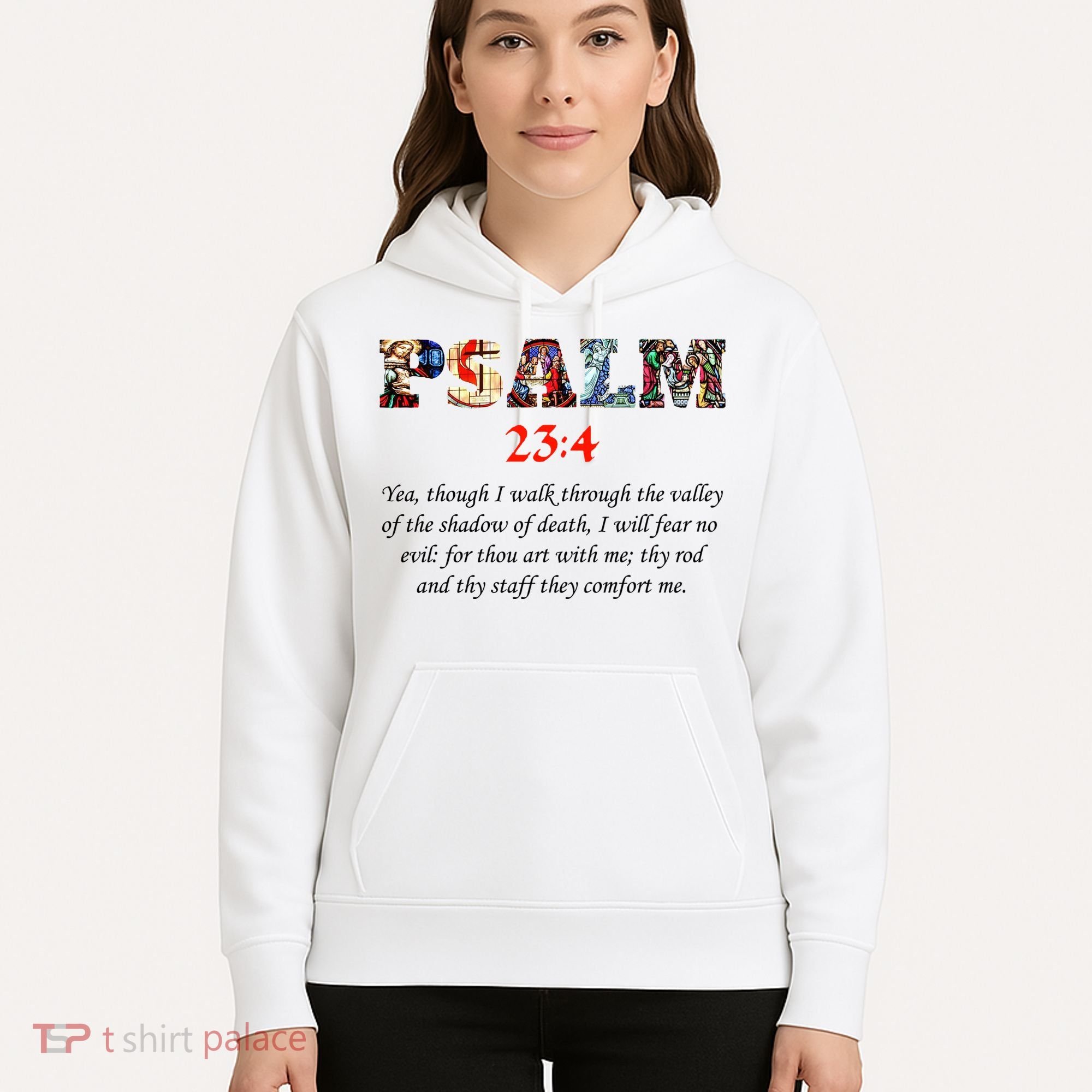 PSALM 23:4 Christin Bible Quote Hoodie
