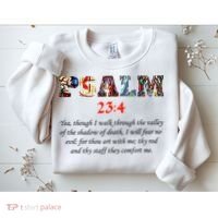 PSALM 23:4 Christin Bible Quote Sweatshirt thumb 2