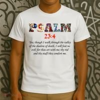 PSALM 23:4 Christin Bible Quote T-Shirt thumb 3