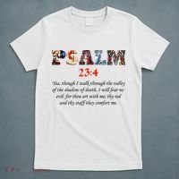 PSALM 23:4 Christin Bible Quote T-Shirt thumb 5