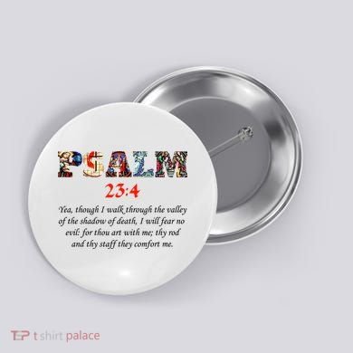 PSALM 23:4 Christin Bible Quote Button