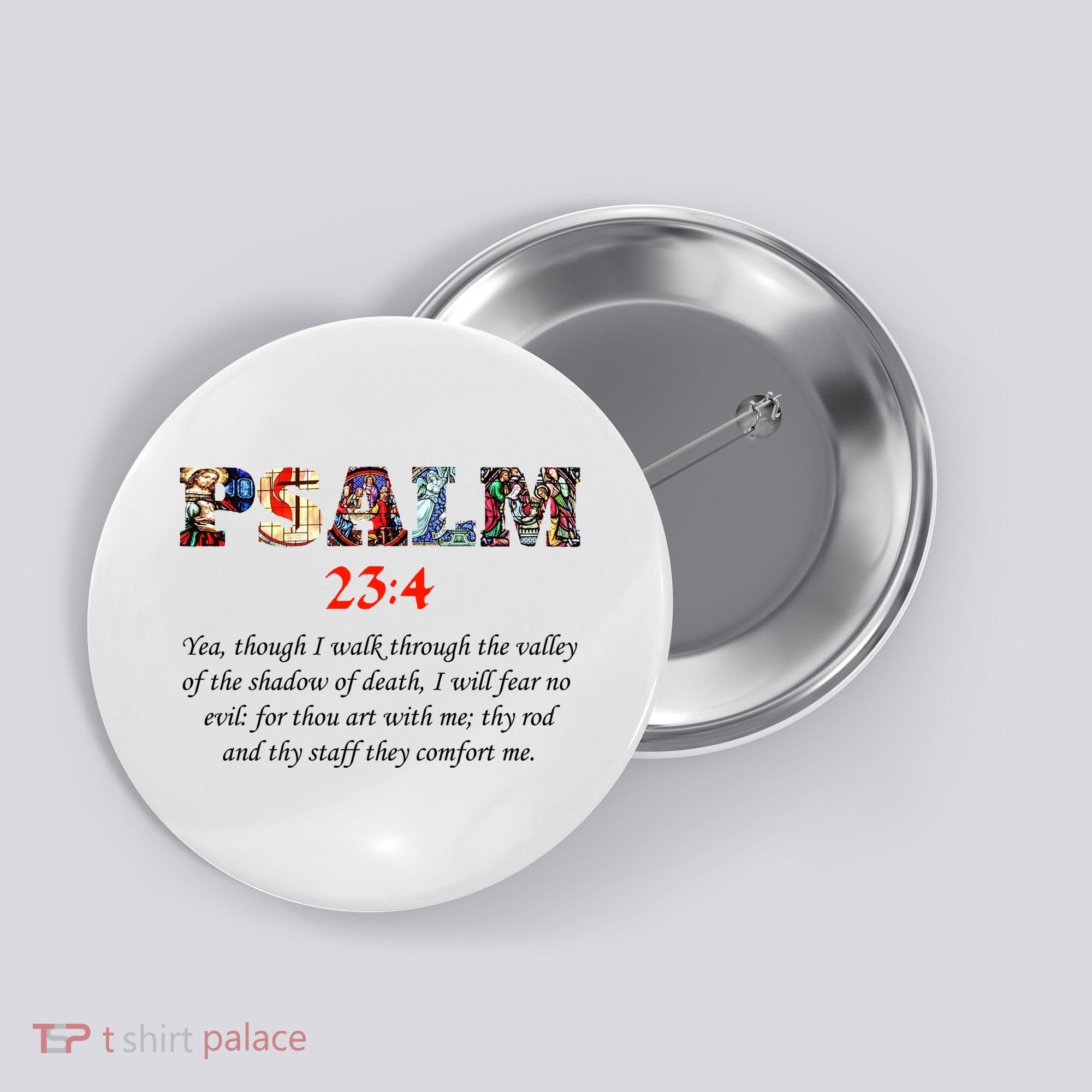PSALM 23:4 Christin Bible Quote Button