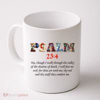 PSALM 23:4 Christin Bible Quote Coffee Mug thumb 0