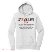 PSALM 23:4 Christin Bible Quote Women's Hoodie thumb 0