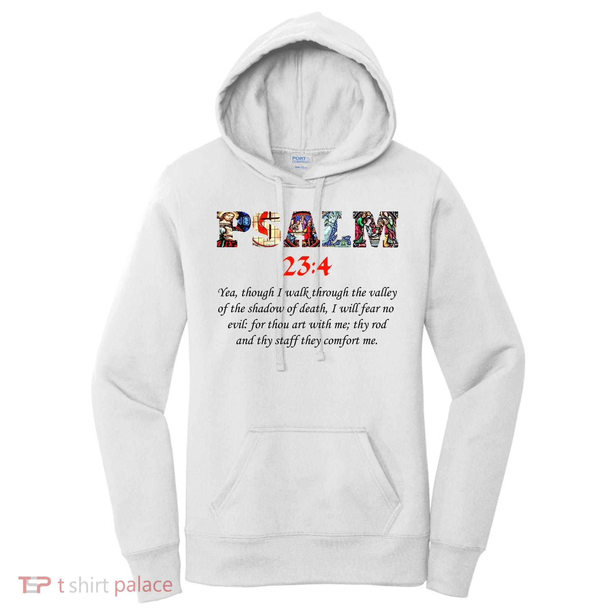PSALM 23:4 Christin Bible Quote Women's Hoodie