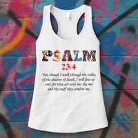 PSALM 23:4 Christin Bible Quote Women's Tank Top thumb 3