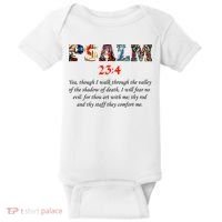 PSALM 23:4 Christin Bible Quote Baby Bodysuit thumb 0