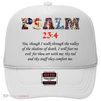 PSALM 23:4 Christin Bible Quote Hat