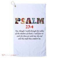 PSALM 23:4 Christin Bible Quote Golf Towel thumb 0