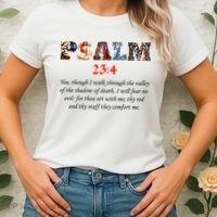 PSALM 23:4 Christin Bible Quote Women's T-Shirt thumb 2