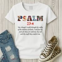 PSALM 23:4 Christin Bible Quote Women's T-Shirt thumb 3