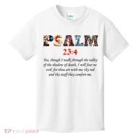 PSALM 23:4 Christin Bible Quote Kids T-Shirt thumb 0