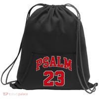Psalm 23 Retro Sneakerhead Christian Bible Jesus Sweatshirt Cinch Pack Bag thumb 0
