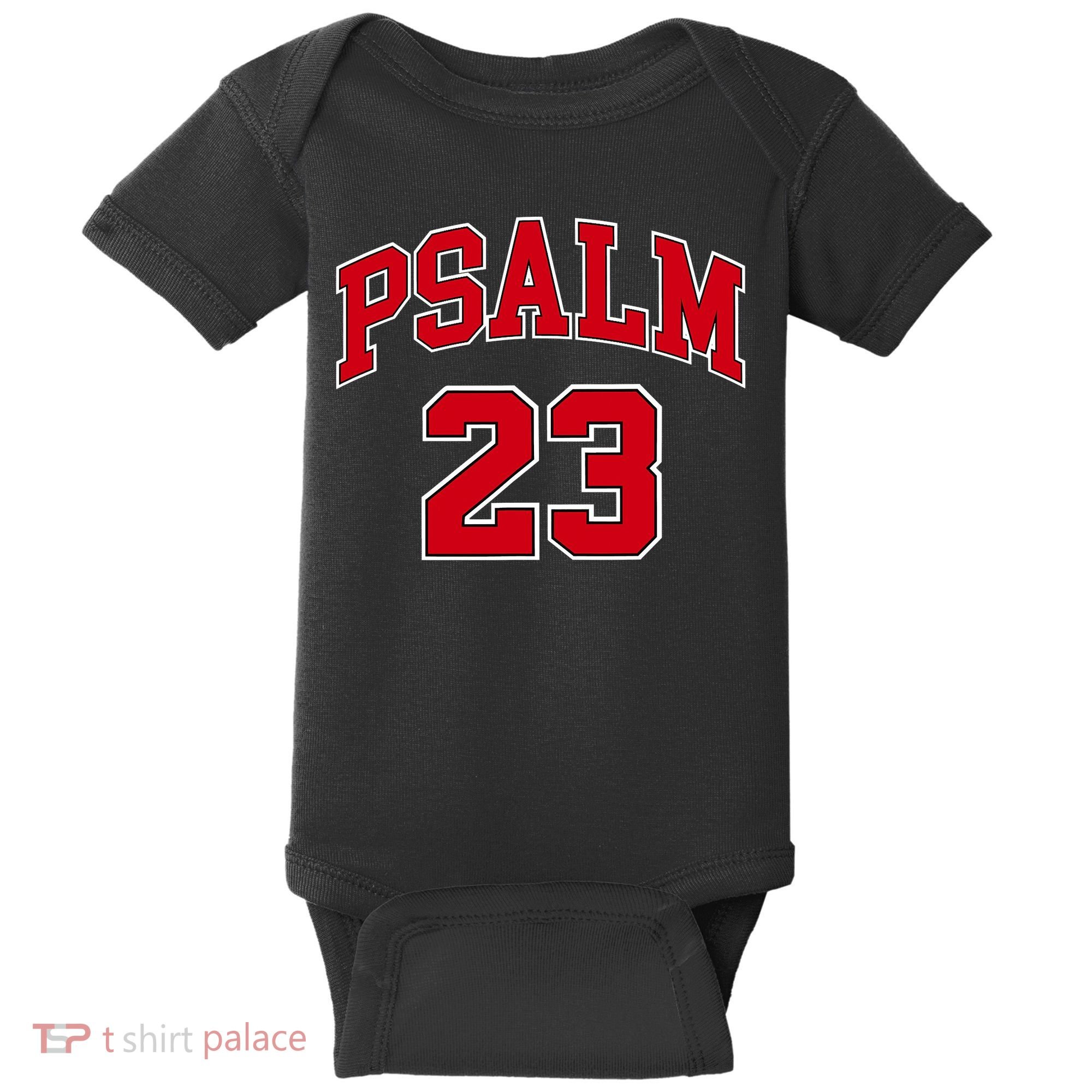 Psalm 23 Retro Sneakerhead Christian Bible Jesus Baby Bodysuit