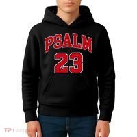 Psalm 23 Retro Sneakerhead Christian Bible Jesus Kids Hoodie thumb 4