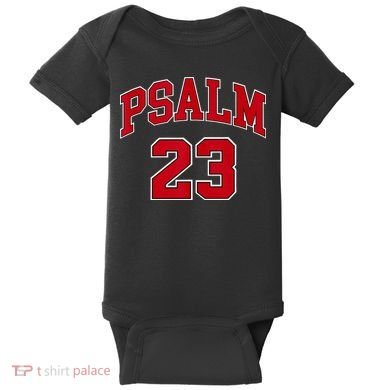Psalm 23 Retro Sneakerhead Christian Bible Jesus Baby Bodysuit