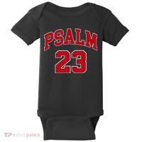 Psalm 23 Retro Sneakerhead Christian Bible Jesus Baby Bodysuit thumb 0
