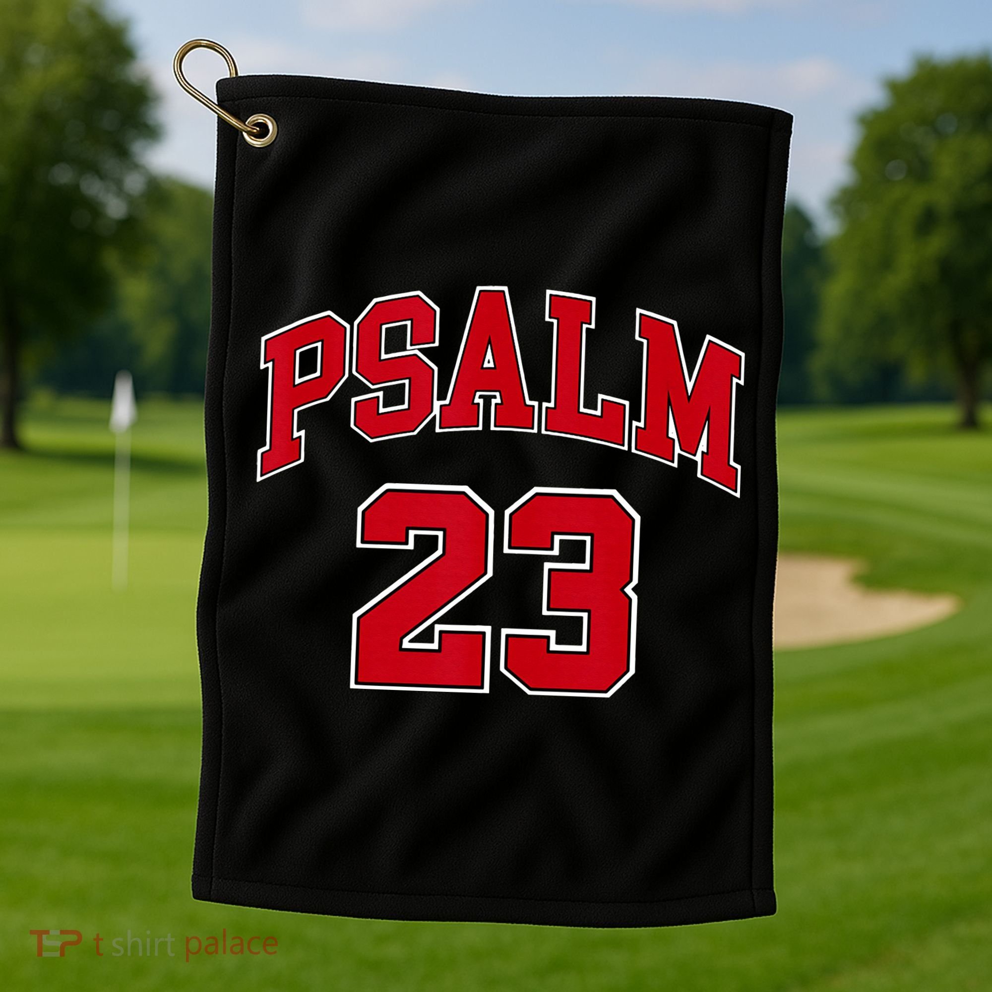 Psalm 23 Retro Sneakerhead Christian Bible Jesus Golf Towel