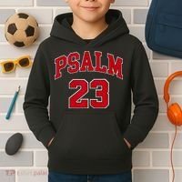 Psalm 23 Retro Sneakerhead Christian Bible Jesus Kids Hoodie thumb 2