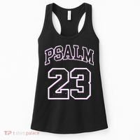Psalm 23 Retro Sneakerhead Christian Bible Jesus Women's Tank Top thumb 0