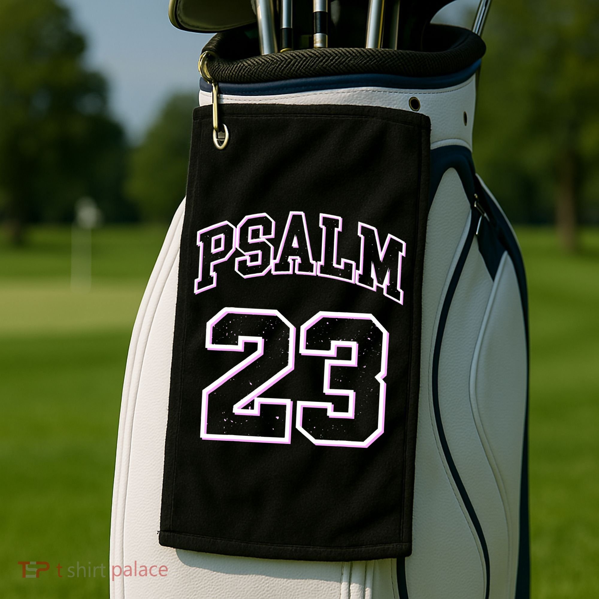 Psalm 23 Retro Sneakerhead Christian Bible Jesus Golf Towel