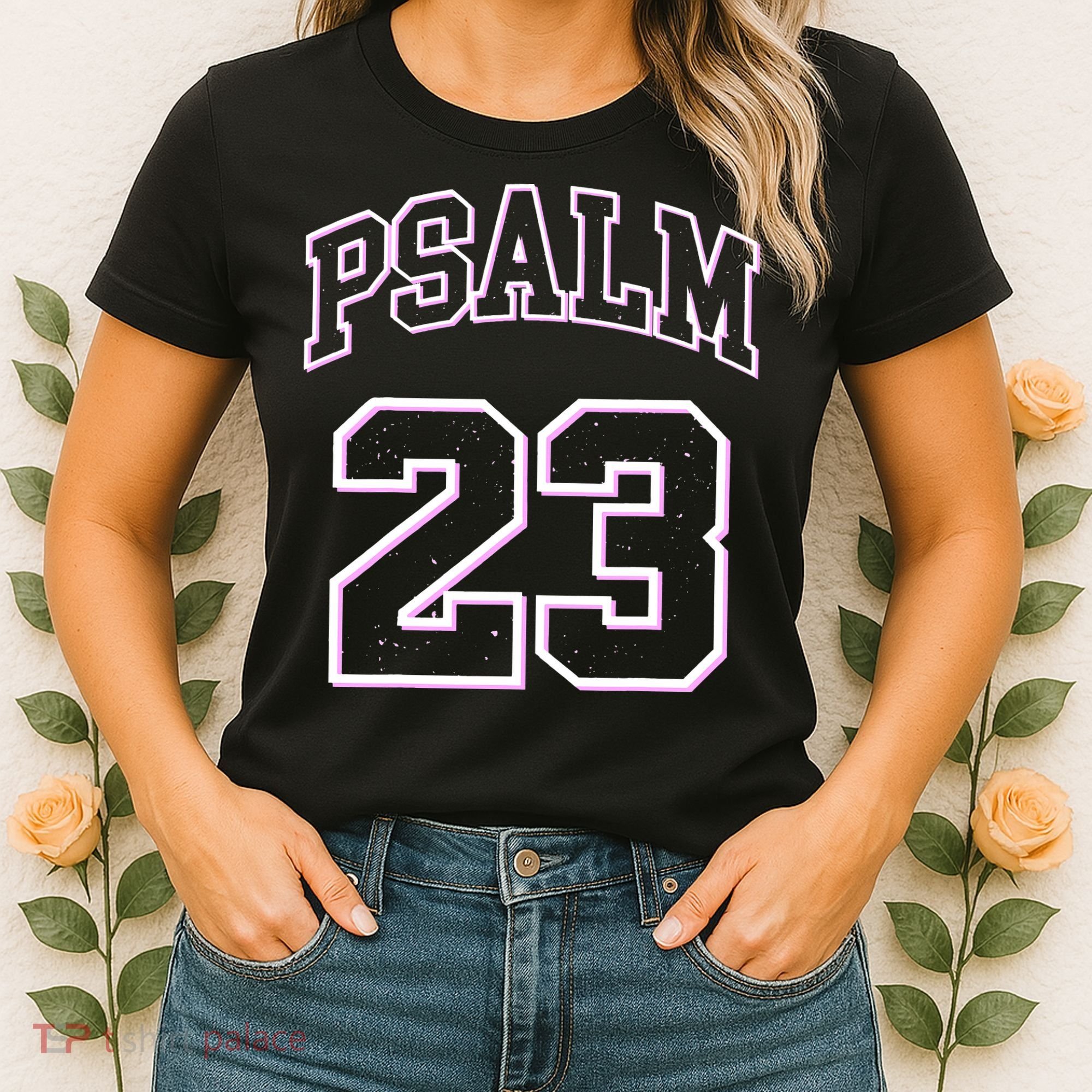 Psalm 23 Retro Sneakerhead Christian Bible Jesus Women's T-Shirt