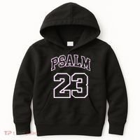 Psalm 23 Retro Sneakerhead Christian Bible Jesus Kids Hoodie thumb 0