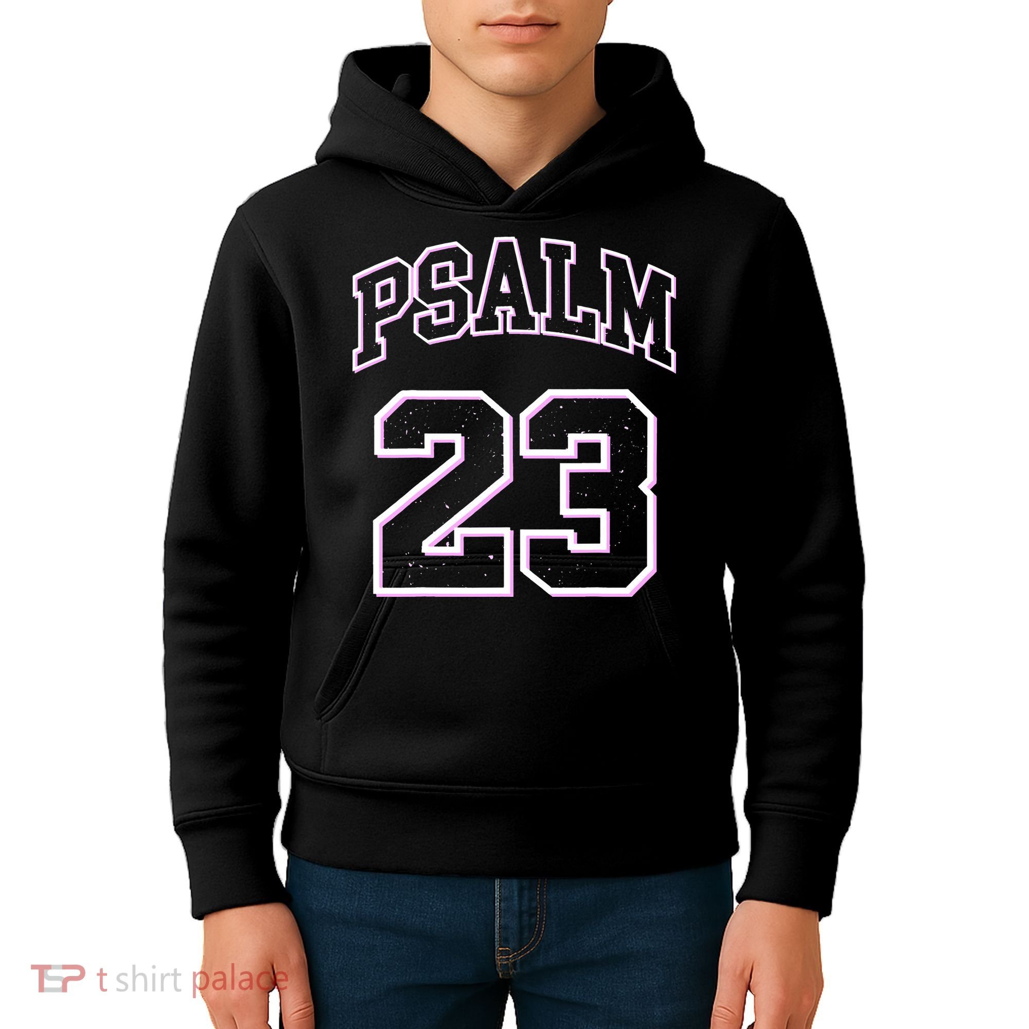Psalm 23 Retro Sneakerhead Christian Bible Jesus Kids Hoodie