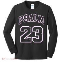 Psalm 23 Retro Sneakerhead Christian Bible Jesus Kids Long Sleeve Shirt thumb 0