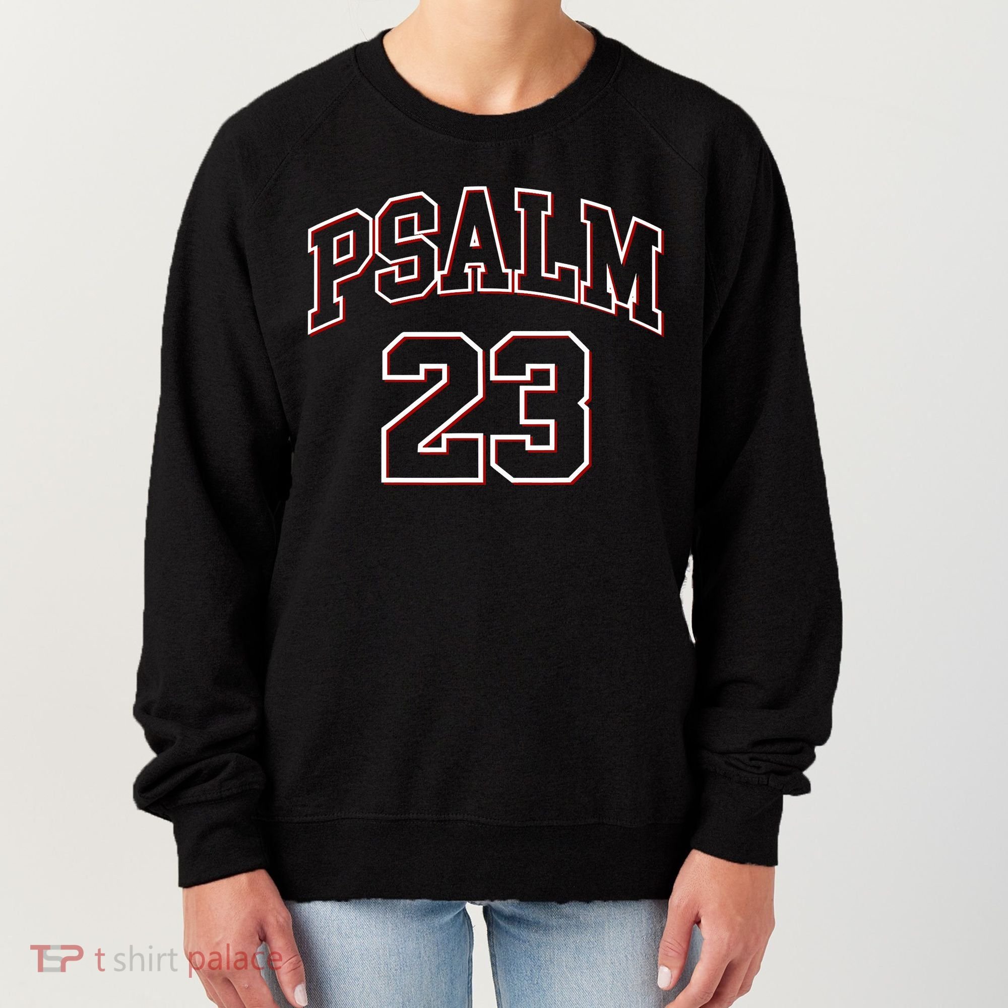 Psalm 23 Retro Sneakerhead Christian Bible Jesus Women's Sweatshirt