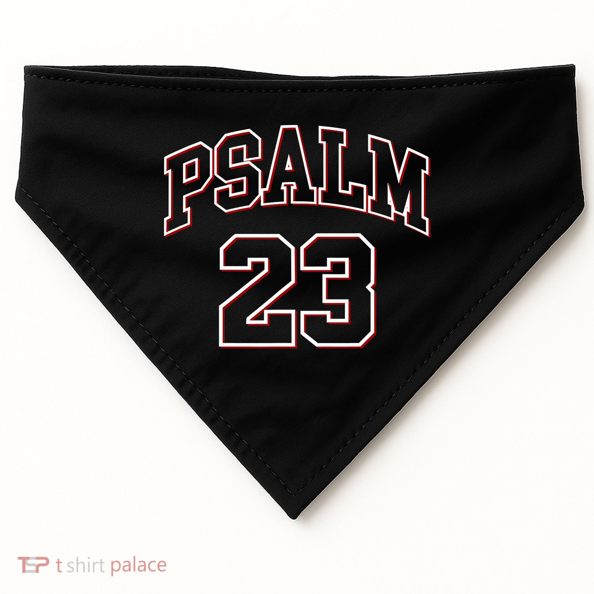 Psalm 23 Retro Sneakerhead Christian Bible Jesus USA-Made Doggie Bandana