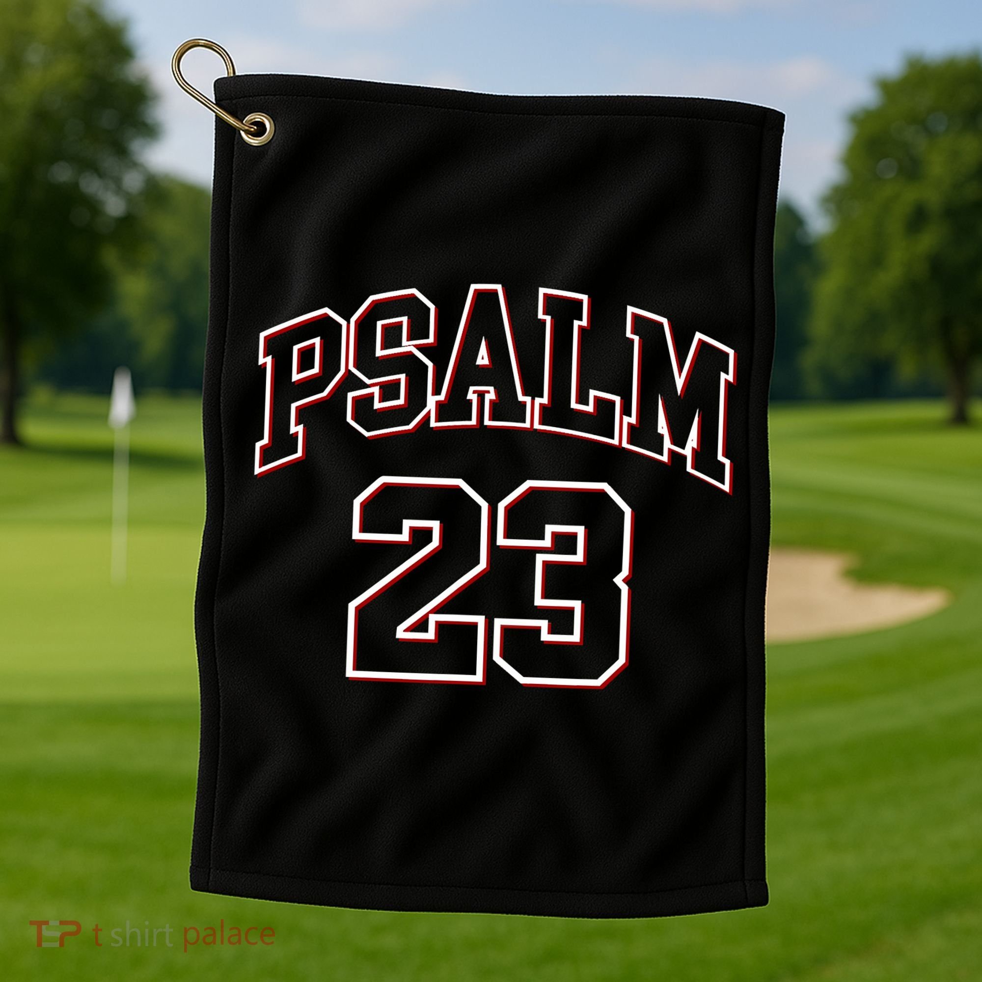 Psalm 23 Retro Sneakerhead Christian Bible Jesus Golf Towel