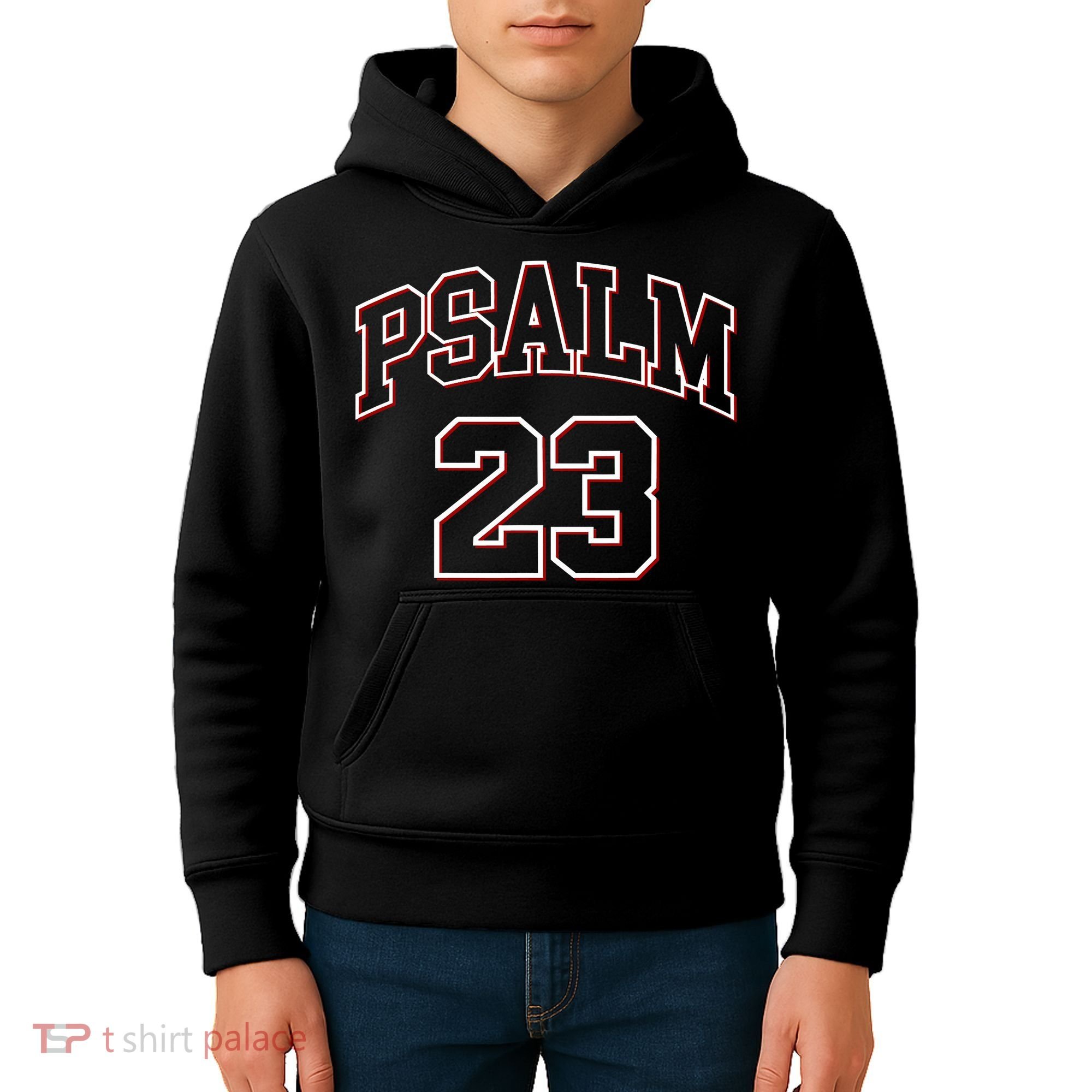Psalm 23 Retro Sneakerhead Christian Bible Jesus Kids Hoodie