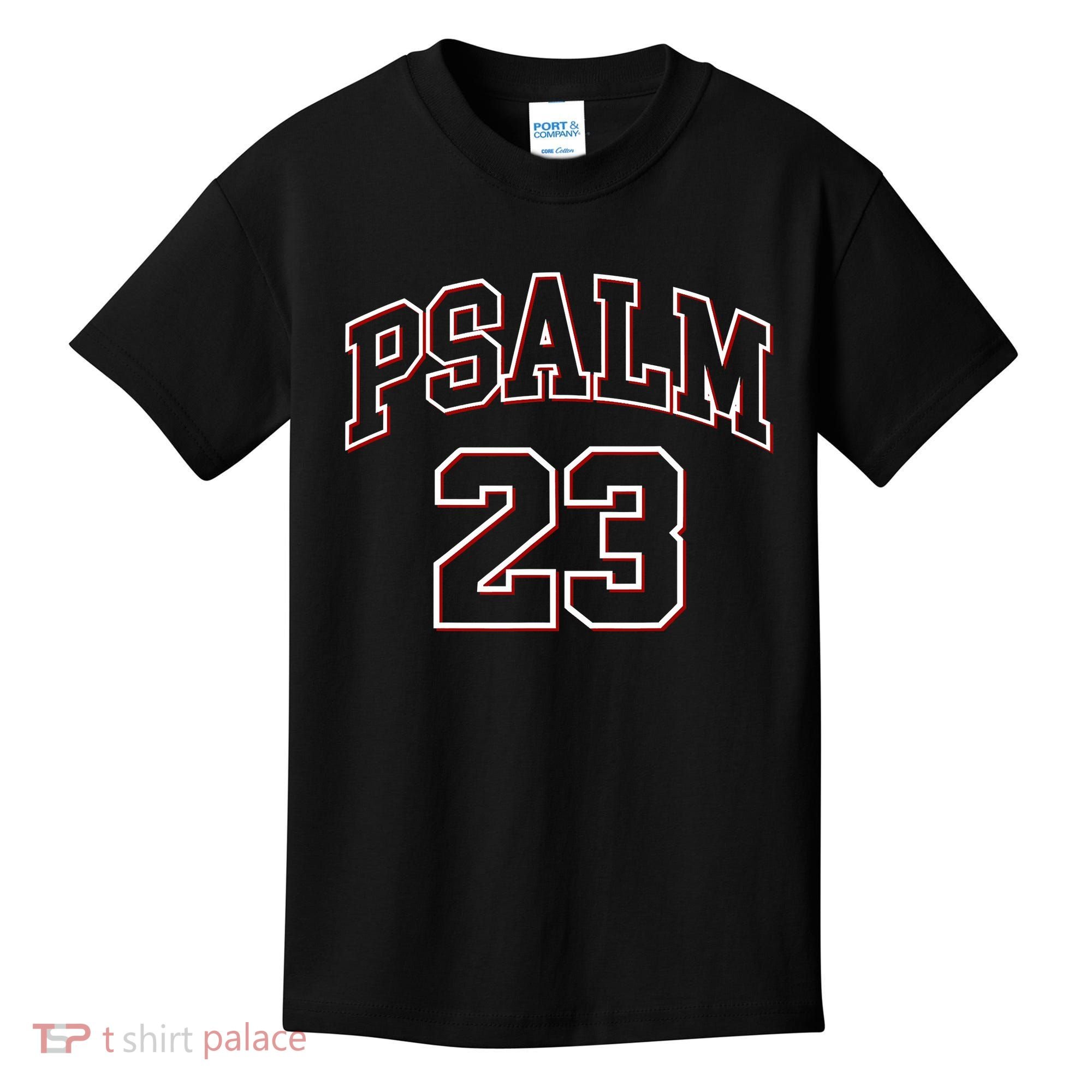 Psalm 23 Retro Sneakerhead Christian Bible Jesus Kids T-Shirt